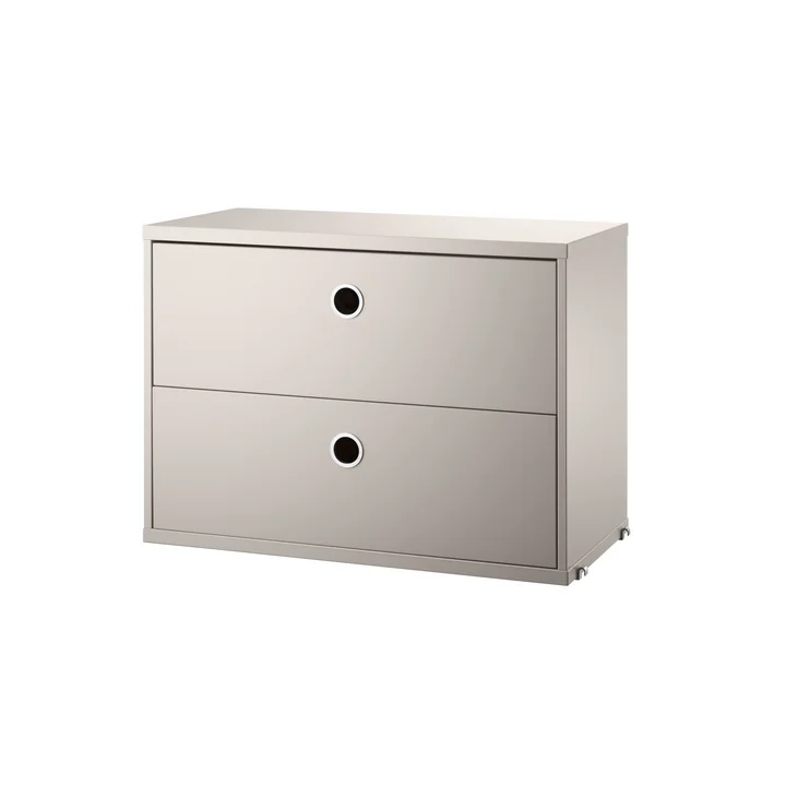Cupboard module with drawers 58 x 30 cm from String in beige