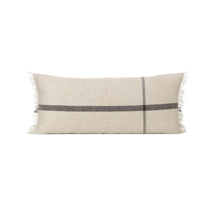 Calm Cushion 38 x 88 cm from Ferm Living in camel / black