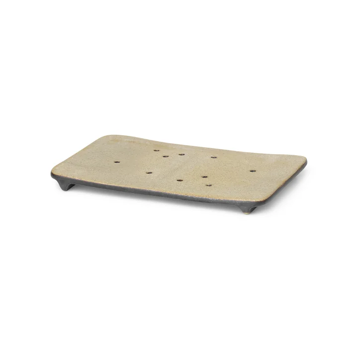 Bon Accessoires Soap dish from Ferm Living in beige / black