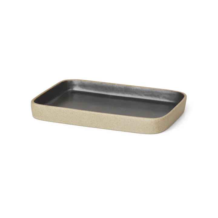Bon Accessoires Tray by Ferm Living in beige / black