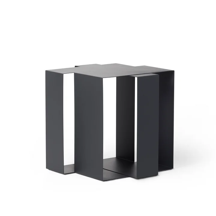 Shifted Square Side table from Frederik Roijé in dark grey