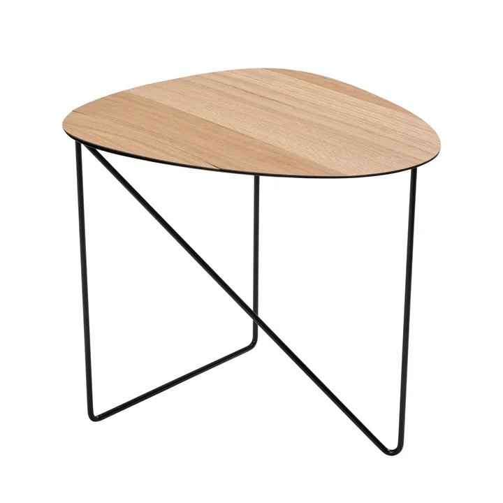 Curve Side table L, oak / black from Lind DNA