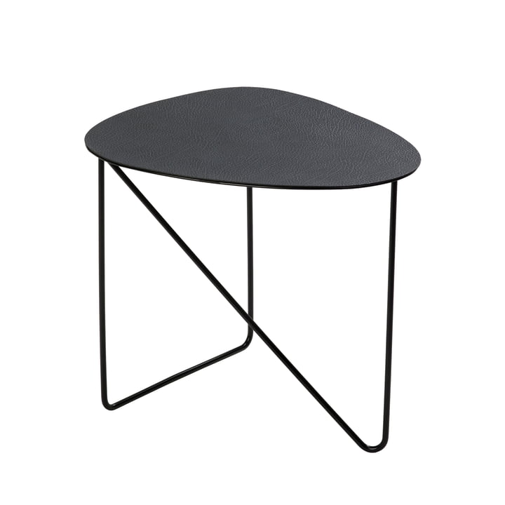 Curve Side table M, Hippo anthracite black / black by LindDNA