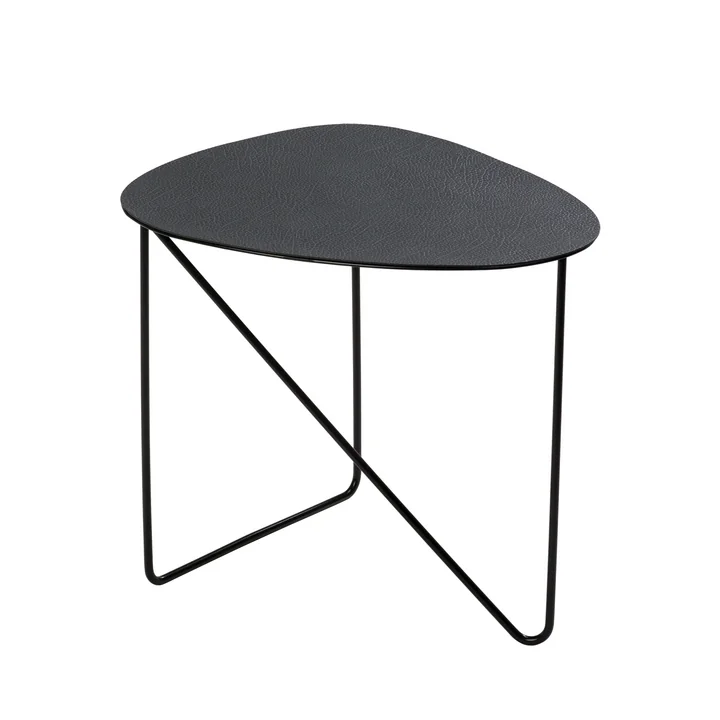 Curve Side table M, Hippo anthracite black / black by Lind DNA