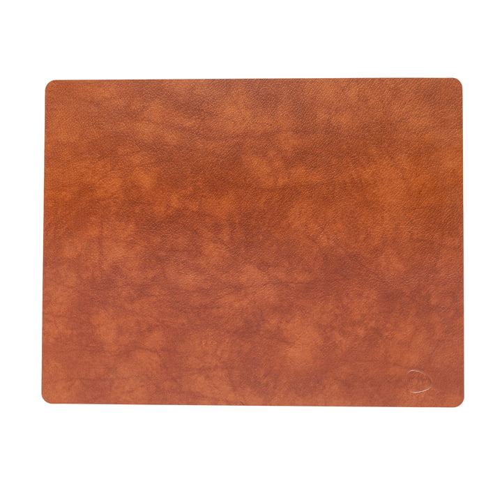 Placemat Square L 35 x 45 cm, Bull cognac from LindDNA