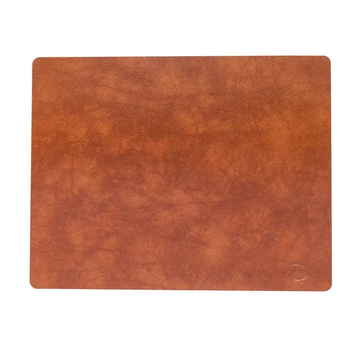 Placemat Square L 35 x 45 cm, Bull cognac from Lind DNA