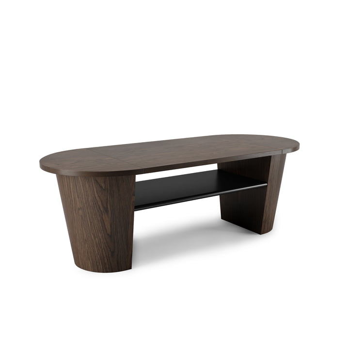 Woodrow coffee table with storage space from Umbra in walnut / black