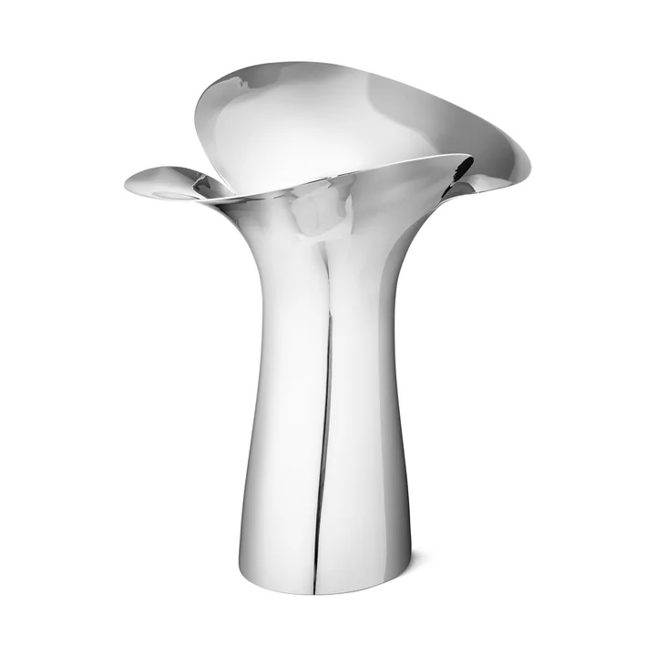 Bloom Botanica Vase, stainless steel, large by Georg Jensen