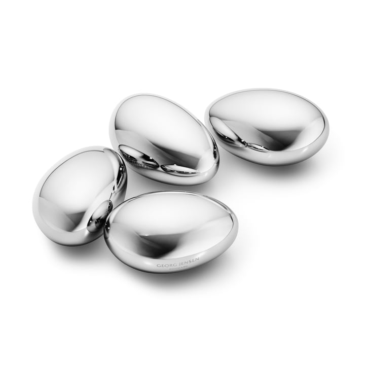 Sky Set of 4 ice cubes, stainless steel from Georg Jensen