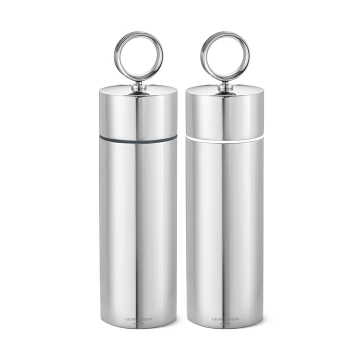 Bernadotte salt and pepper mill set, stainless steel by Georg Jensen