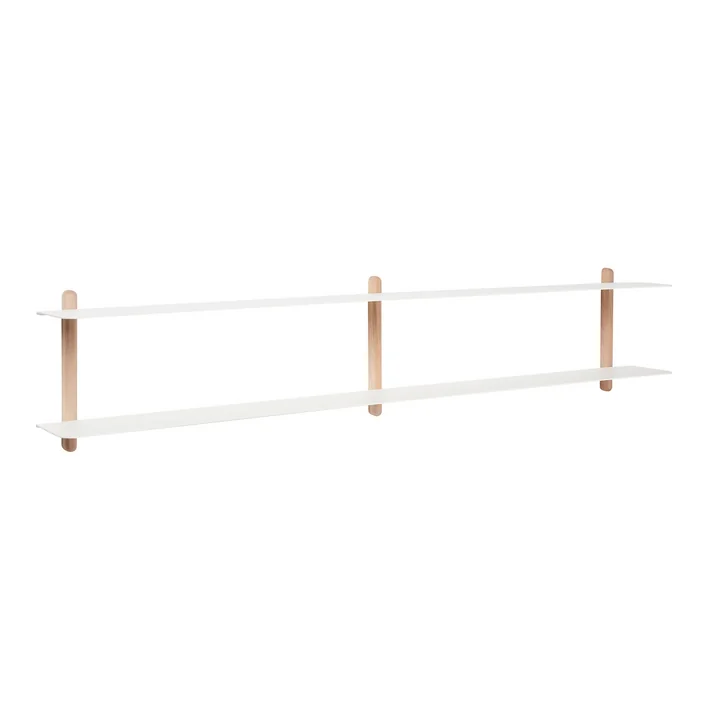 Nivo Wall shelf C from Gejst in light oak / white