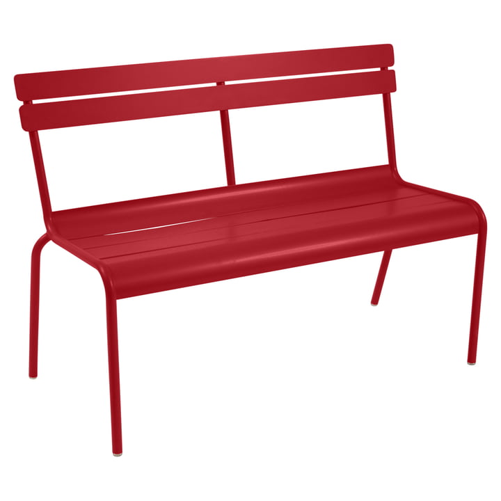 Fermob - Luxembourg Bench, stackable, poppy red