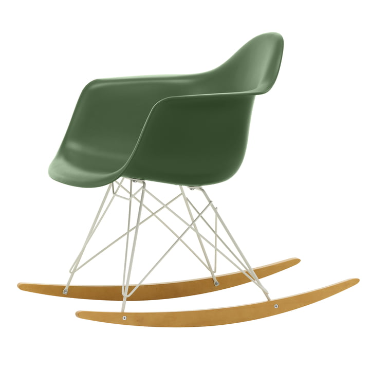 Eames Plastic Armchair RAR from Vitra in maple yellowish / white / forest