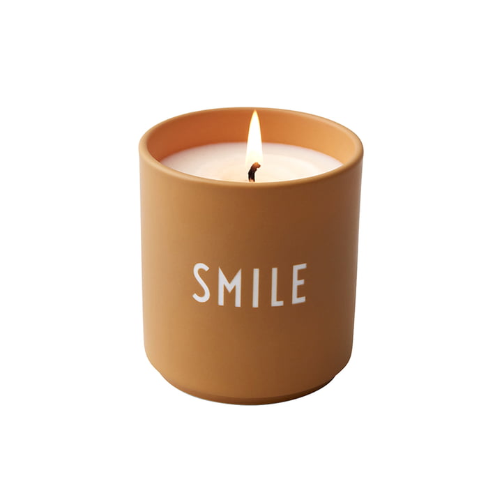 Scented candle, Smile / mustard by Design Letters