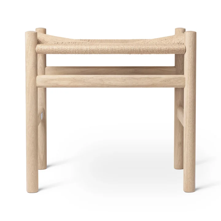 CH53 Stool from Carl Hansen in oiled oak / natural wickerwork