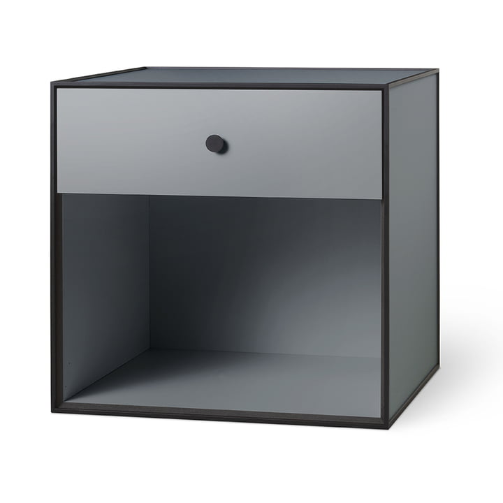 Frame 49 with 1 drawer from by Lassen in dark gray