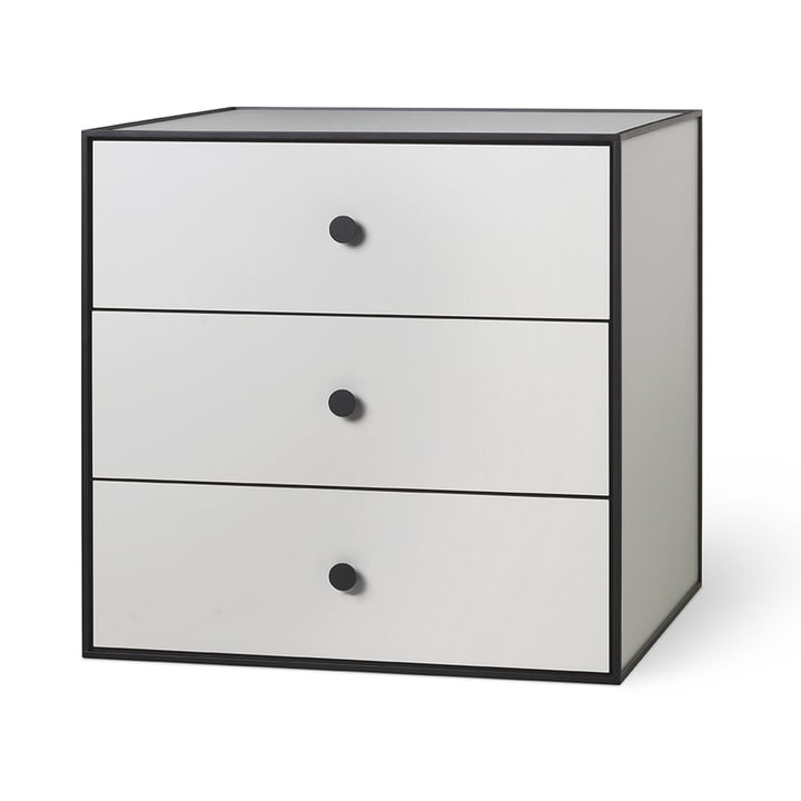 Frame 49 with 3 drawers from by Lassen in light gray