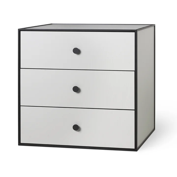 Frame 49 with 3 drawers from Audo in light gray