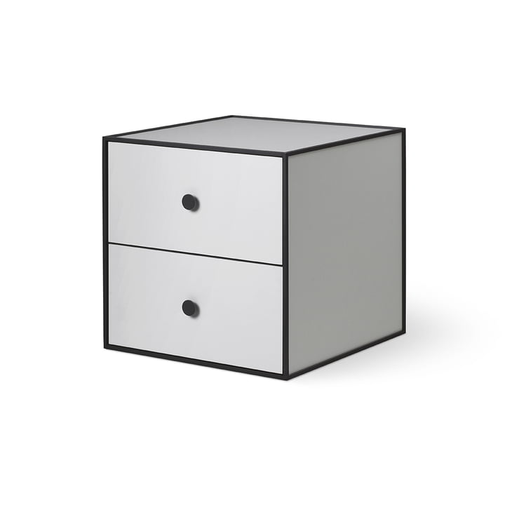 Frame 35 with 2 drawers from by Lassen in light gray