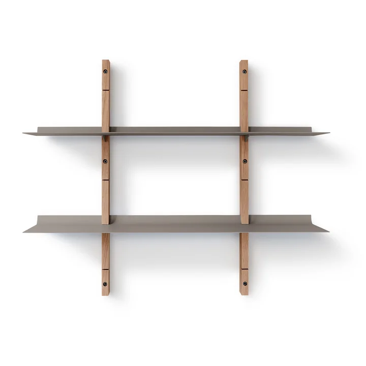 Smile shelving system set small from Eva Solo in oak / grey