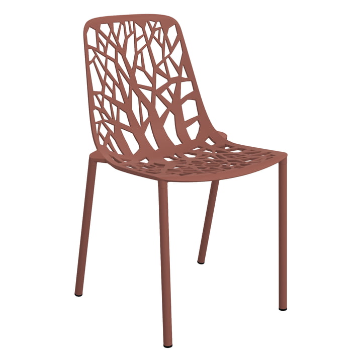 Forest Stacking chair ( Outdoor ) from Fast in terracotta