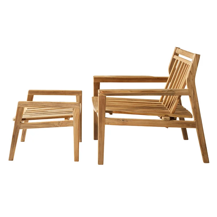 M6 Garden lounge chair and M7 stool from FDB Møbler