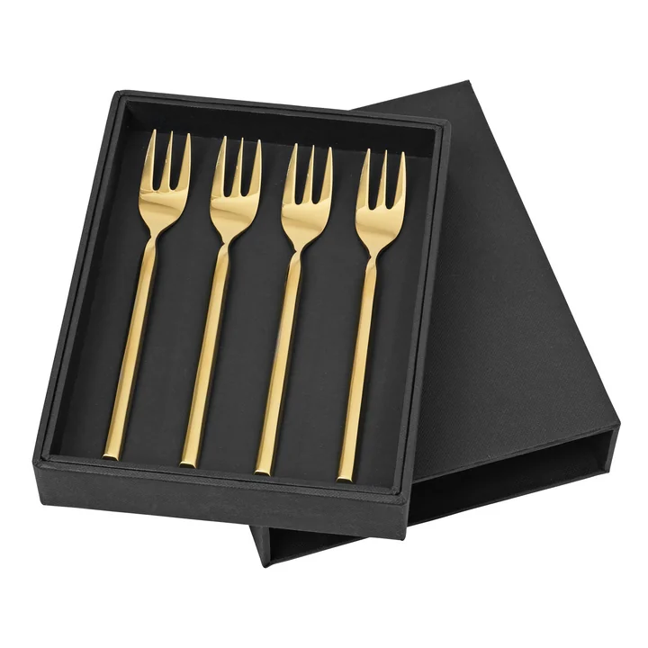 Tvis Cake fork, gold (4 pcs.) from Broste Copenhagen