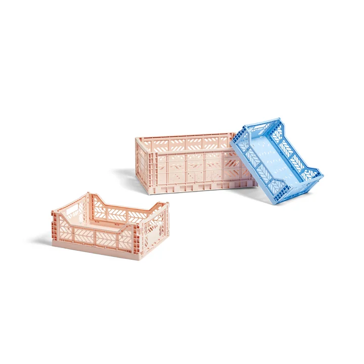 Colour Crate baskets from HAY in light blue and nude