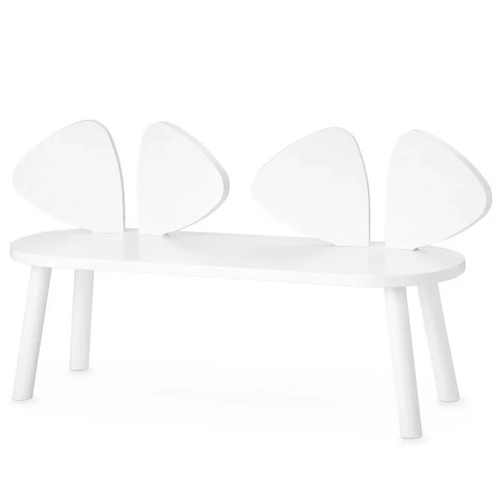 Mouse Children's bench from Nofred in white