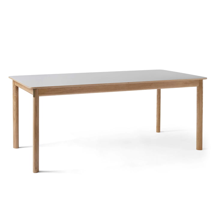 Patch HW1 Dining table 180 x 90 cm from & tradition in white oiled oak / Fenix Nano laminate beige arizona 0748