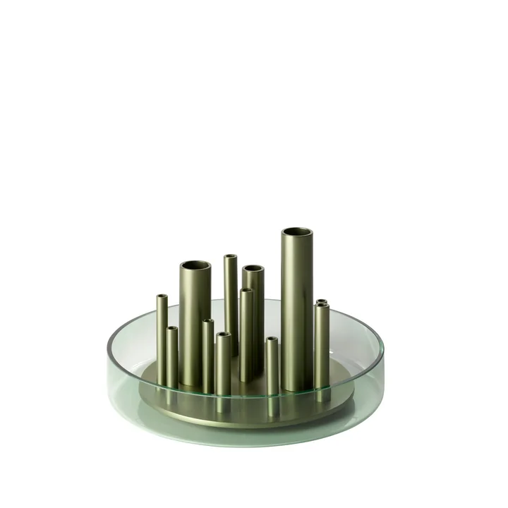 Ikeru Vase Low from Fritz Hansen in Forest green