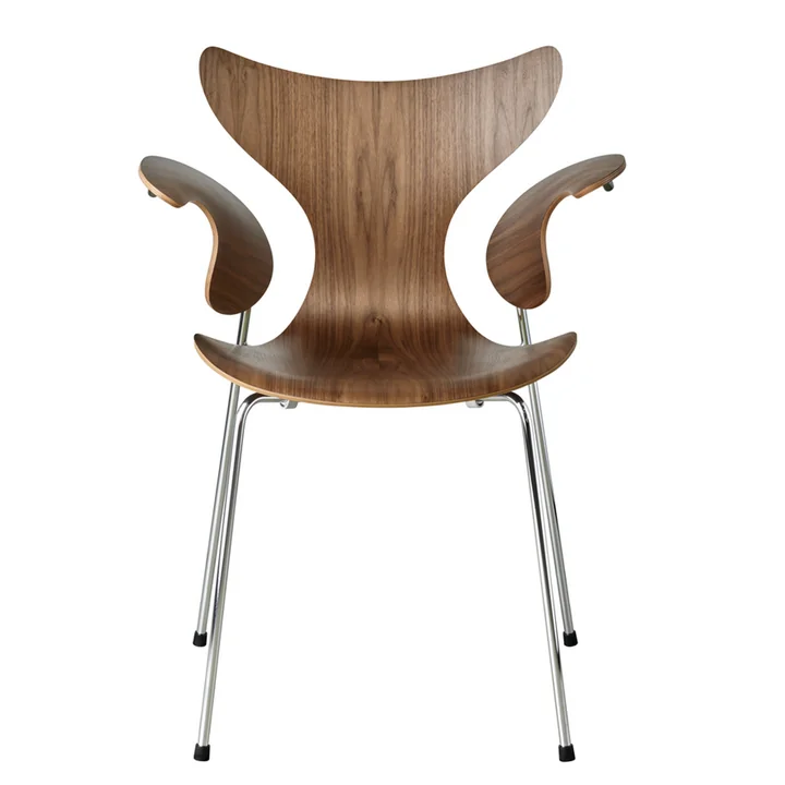Lily armchair from Fritz Hansen in walnut / chrome
