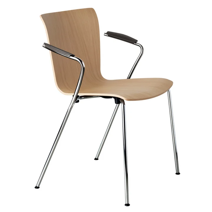 Vico Duo armchair by Fritz Hansen in oak / chrome