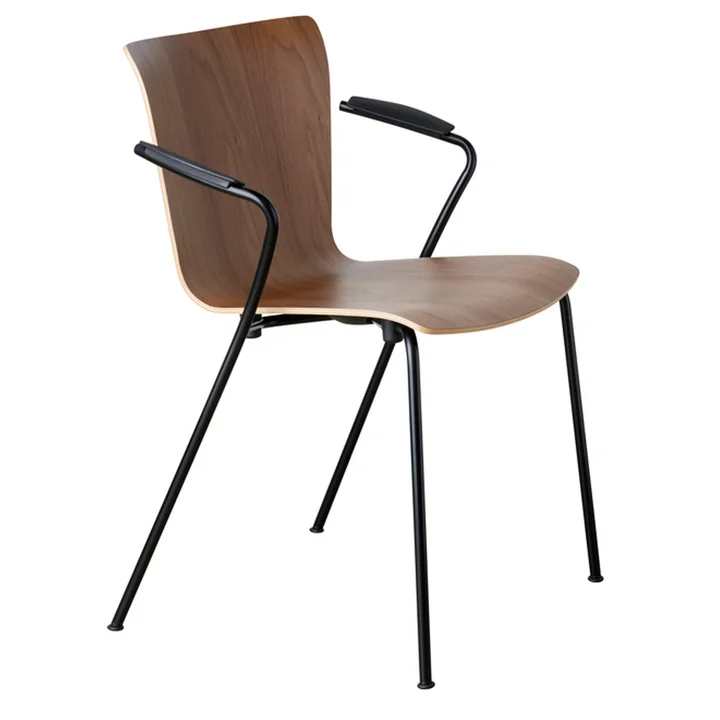 Vico Duo armchair by Fritz Hansen in walnut / black