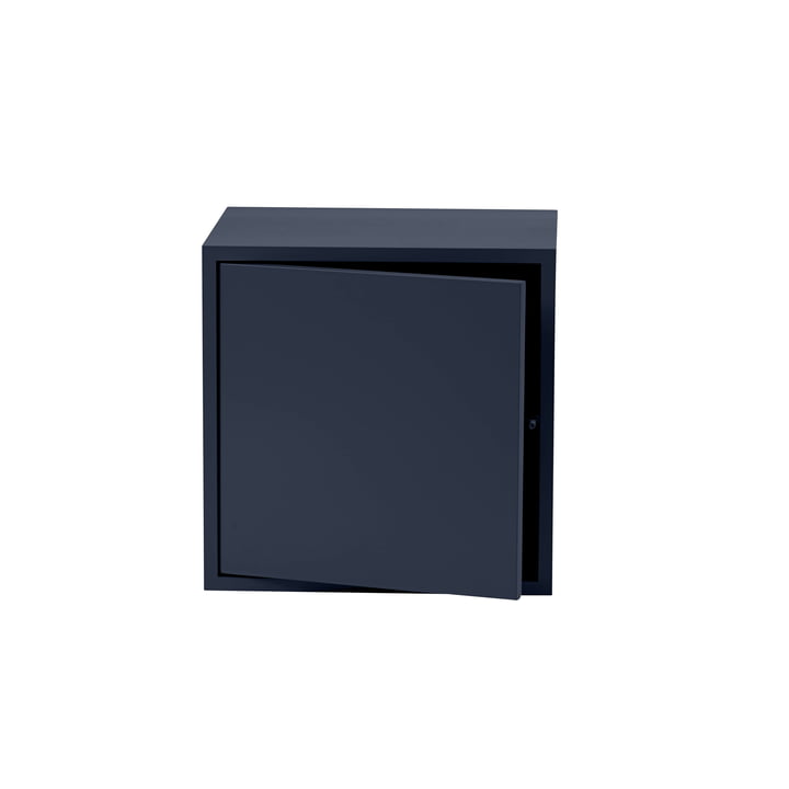 Stacked Shelf module 2. 0 with door, medium / midnight blue from Muuto