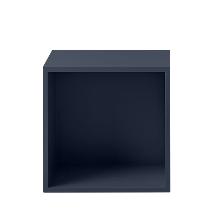 Stacked shelf module 2. 0 with back panel, medium / midnight blue from Muuto