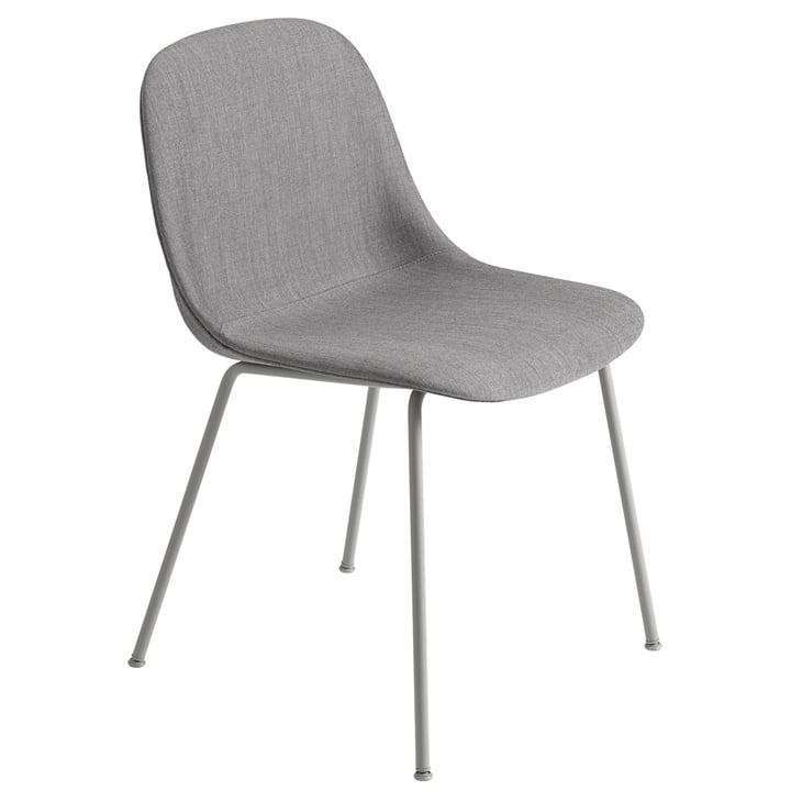 Fiber Side Chair Tube Base, grey / Remix 133 from Muuto