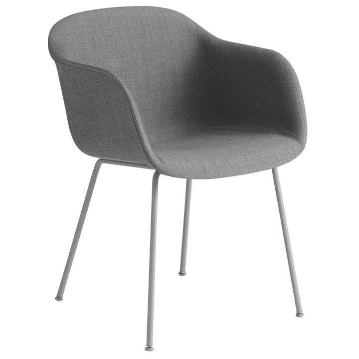 Fiber Chair Tube Base , grey / Remix 133 by Muuto
