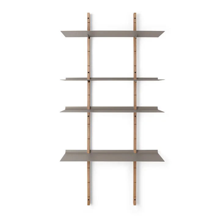 Smile shelving system set large from Eva Solo in natural oak / grey