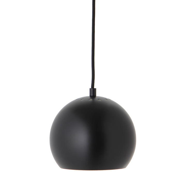Ball Pendant lamp Ø 18 cm, black matt / white from Frandsen