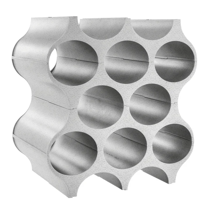 Bottle Set-Up rack from Koziol in organic grey
