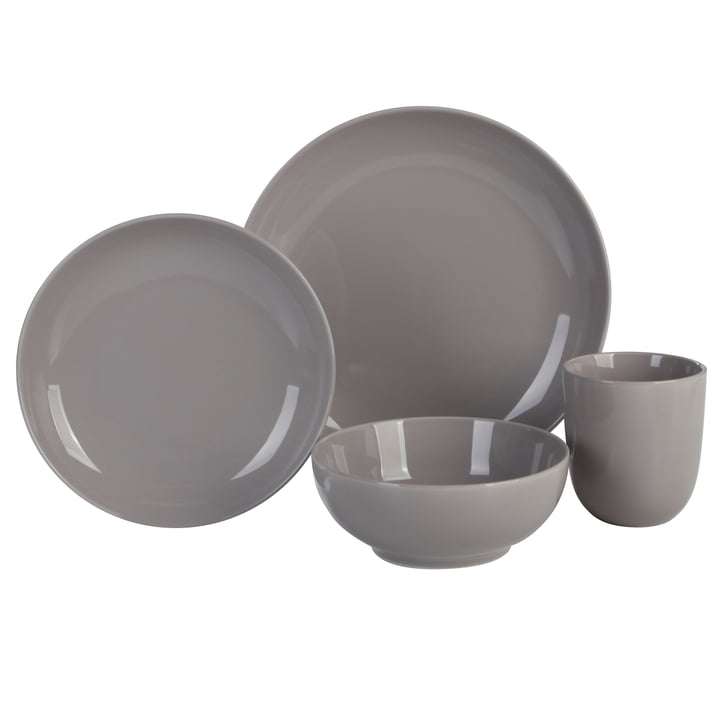 Mix & Match tableware set, 4 Collection, gray from the Collection