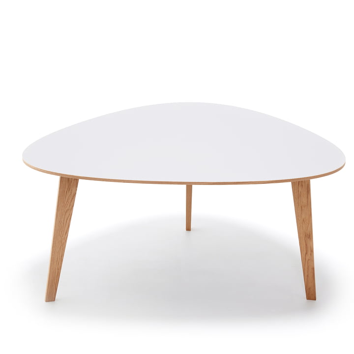 T8 dining table 150 x 127 H 73.5 cm by Andersen Furniture in white pigmented oak / white