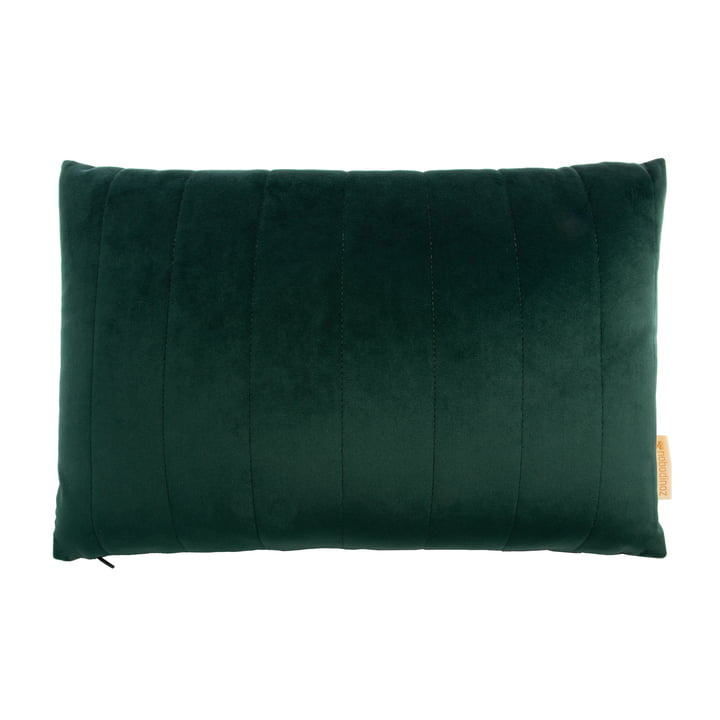 Akamba velvet pillow, 45 x 30 cm, jungle green by Nobodinoz