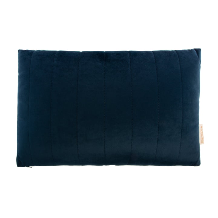Akamba velvet pillow, 45 x 30 cm, night blue by Nobodinoz