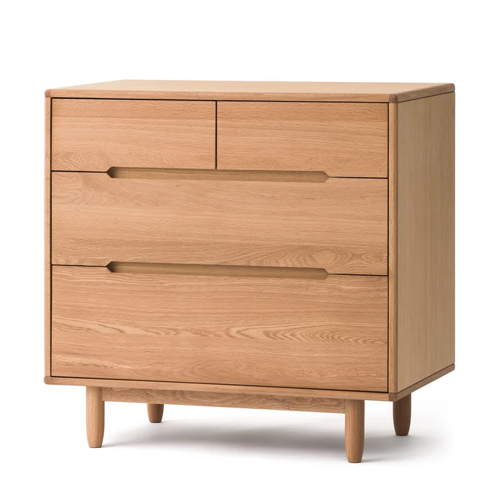 Pure chest of 4 drawers, oak by Nobodinoz