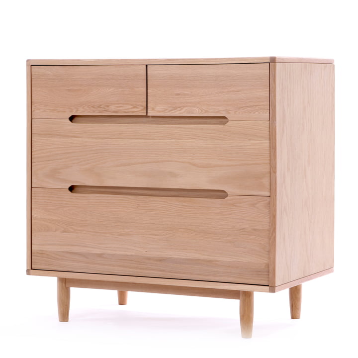 Pure chest of 4 drawers, oak by Nobodinoz