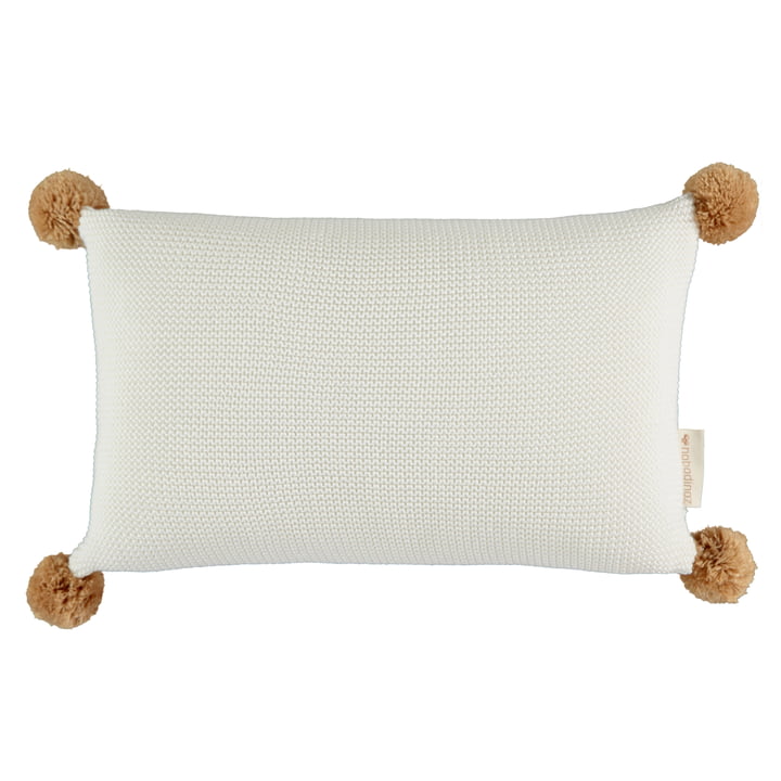 So Natural Knitted Pillow, 22 x 35 cm, milk by Nobodinoz