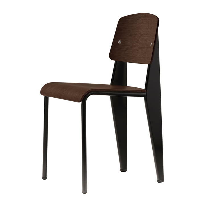 Prouvé Standard chair from Vitra in walnut black pigmented / jet black