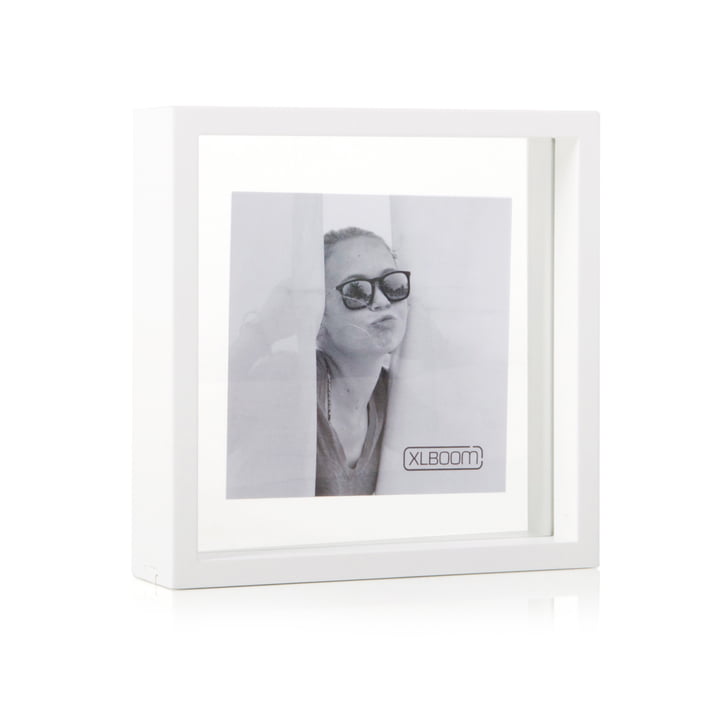 Square Floating Box picture frame 20 x 20 cm, white from XLBoom
